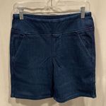 Cute Belle denim elastic waist pull on shorts stretchy pockets NWT Blue Size 8 Photo 0