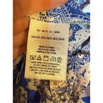 Maeve Anthropologie Archivist Blue Floral Stripe 100% Silk Shirt Blouse Size XS Photo 8