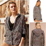 Free People Run Wild Hooded Jacket in Leopard Sz Small Photo 2