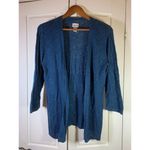 Chico's  2 Lightweight Cardigan Sweater Womens Large Blue Modest Office Church‎ Photo 2