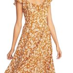 Old Navy floral cami mini dress ruffled v neck mustard white size M Photo 10