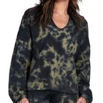 Sanctuary Green & Black Tie Dye Organic Split Neckline Sweatshirt Photo 2