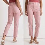 Madewell The Perfect Vintage Straight Leg Jean in Red Gingham Check Size 31 | 12 Photo 13