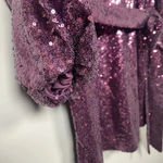 Francesca’s Miami Purple Sequin Long Sleeve Party Dress NWT Size S Cocktail Photo 4
