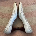 Salvatore Ferragamo Vintage 80s Romanica White Calf Leather Brogue Pumps Preppy Photo 5