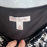 Dress Barn Black Floral Sleeveless Scoop Neck Jersey Banded Waist Dress Sz 10 Photo 6