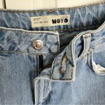 Topshop MOTO Mid Rise Cut Off Midi Jean Skirt Size US 4 Photo 5