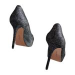 Nine West Juliette Black Speckled Denim Metallic Suede Heels Photo 2