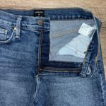 Just Black  HIGH WAISTED RAW EDGE DISTRESSED DENIM SHORTS Photo 4