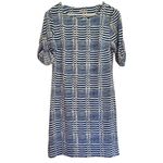 Ellie Kai blue and white waves boatneck sheath dress 4 Blue Photo 9