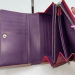 Loewe  Lambskin Wallet‎ with Lock on Zipper pull Red and Purple Interior Photo 5