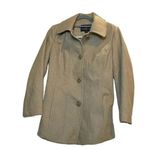 London Fog Women's Beige Wool Blend Peacoat Size M Mid-Length Winter Photo 0