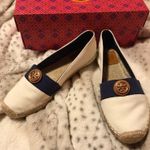 Tory Burch Navy/Tan Espadrille Beach Flat  Photo 0