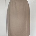 Vintage Skirt Set Size 10 Beige Button Front Collared Blouse Jacket Photo 8