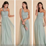 Birdy Grey  Christina Convertible Bridesmaid Dress in Tulle Sandy Taupe S NWT Photo 5