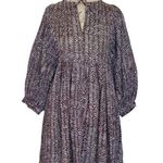 Banana Republic Womens Dress Size XS Tunic Babydoll Brown Puff Sleeve Mini Fall Photo 6