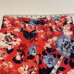 GAP Factory Slim City Cropped Floral Pants Zipper Button Closure EUC Sz 4R Pink Photo 9
