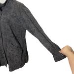 Free People  Jacquard Utility Jacket Women’s Size XS Gray Printed Boho Oversized Photo 6