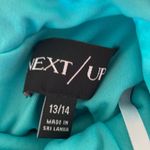 Next /Up Strappy Turquoise and Silver Sequin Dress with slit Photo 8