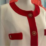 Buttons Calais Made In USA Vintage Retro 1960’s Colorblock Red White  Sweater 16 Photo 1