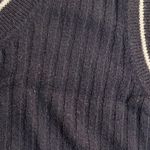 Loft  Blue White Ribbed Sleeveless Sweater Vest Tank Women's Size S Tennis Photo 1