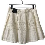 Banana Republic NWT  Cream A-Line Lined Pleated Eyelet Skirt with Pockets 6 Photo 3