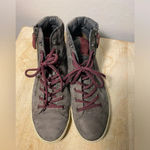 Paul Green  high top. Charcoal / purple. Lace up with zipper.  US 6.5. UK 4. Photo 10