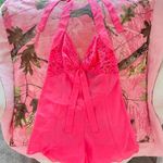Frederick's of Hollywood frederick’s of hollywood y2k hot pink lace mesh lingerie onesie romper Photo 0