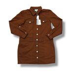 Ganni  Caramel Cafe Mixed Denim‎ Mini Dress Photo 3