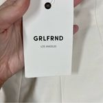 GRLFRND NWT White Pleated High Rise Straight Leg Trouser Pants Photo 1