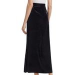Splendid NWT Lia Velvet Midi Skirt Side Slit Black Size Medium Photo 2