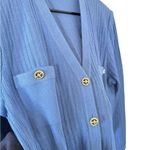 St. John Light Powder Blue Cardigan with Gold Buttons Photo 3