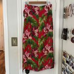 Vintage 90s bright floral wrap skirt Red Size 14 Photo 5