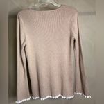 Calvin Klein  Womens Beige Pullover Ribbed Long Sleeve lettuce hem Sweater|Sz:L Photo 4