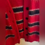 Marni Designer Striped Red/ Pink and Purple Women's Sweater Red Photo 5