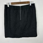 Loft  Skirt M Black Metallic Tweed Textured Stretch Waist Preppy Office Business‎ Photo 4