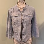 Loft Gray Lightweight Linen Cotton Jacket 3/4 Sleeve Women’s XS Extra Small Photo 1