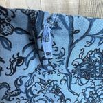Sag Harbor Petite Size 8 Floral Blue Skirt Back Zipper Flawed Hem is not sewn Photo 4