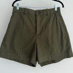 Spanx  Shorts Womens Large Green Stretch Twill Chino High Waist Preppy Travel Photo 0