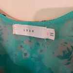 Lush Clothing Lush faux wrap mini dress spaghetti straps teal orange floral women’s size Small Photo 1