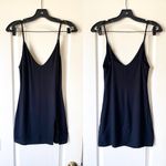 Reformation  Marlowe Mini Dress Black V-Neck Slit XS EUC Photo 1