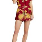 Free People NWT  Red Malibu Romper MD Photo 4