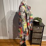 Radzoli NWOT Abstract Marble Print Asymmetric Cascade Vintage y2k vest top cover zip patch funky bright indie Street Wear Avant-garde Futuristic watercolor Photo 7