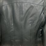 Halogen Leather Zip front Moto Jacket S 19.5” p2p Black $250 Retail EUC Photo 8