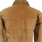Vintage Passport Suede Leather Jacket Size Large Tan Photo 6