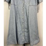 Madewell Light Blue Wash Button-Front Short Sleeve Mini Denim Dress Size 0 Photo 6