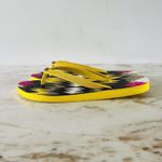 Coach  Alessa Yellow Hawk Feather Rubber Navajo Thin Flip-Flop - US 11 Photo 4