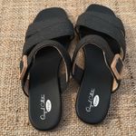 Dr. Scholls  Paradise Now Black Raffia Wood Sandal size 8.5 Photo 6