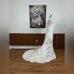 Stunning Allure Bridals Ivory Taffeta Mermaid Wedding Gown! Size 12 Photo 4
