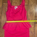 Rosey dark pink peplum dress cocktail mini dress EUC woman’s large Photo 7